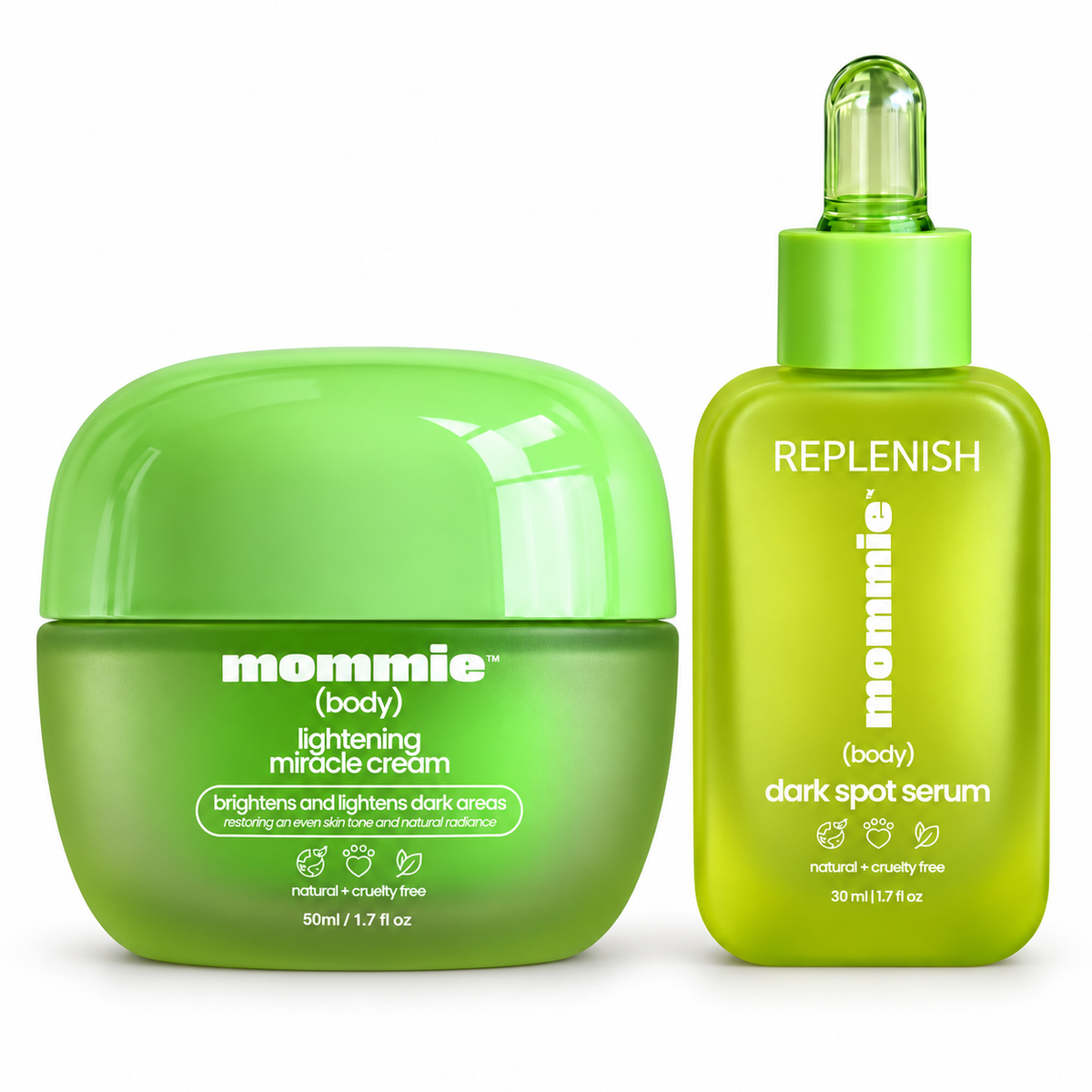 Lightening Miracle Cream and Dark Spot Serum green two-product bundle